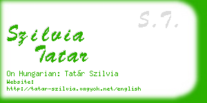 szilvia tatar business card
